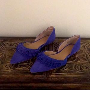 🎄5/$40. Anthropologie Periwinkle Blue Suede Flats Size 6